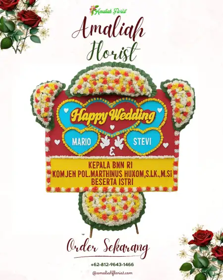 Papan Bunga Pernikahan Kudi